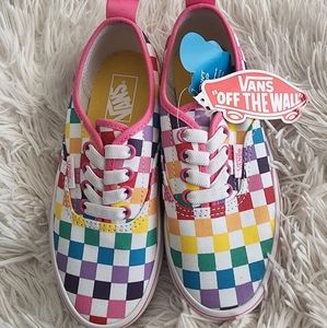 Kids Vans - Checkerboard Rainbow
